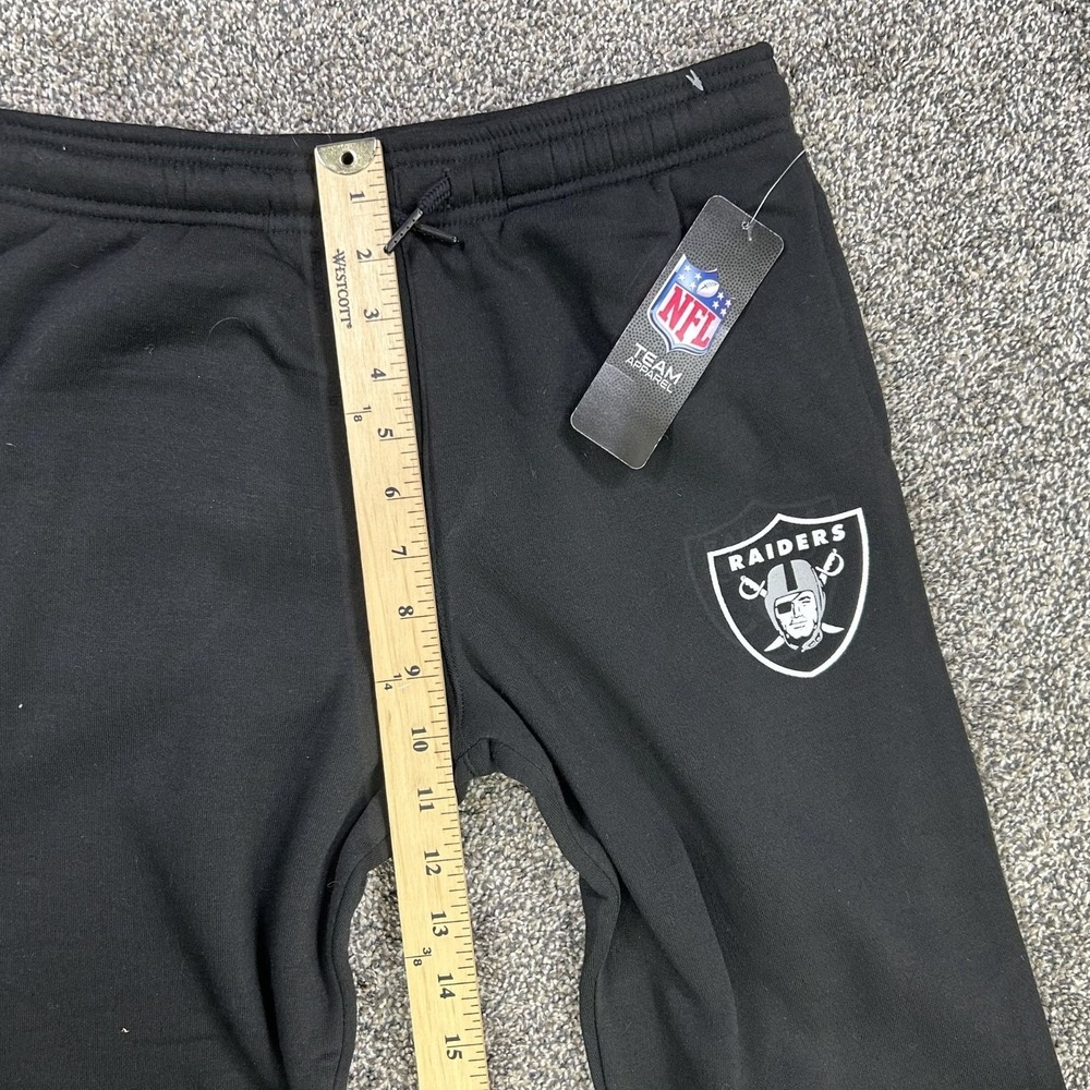 NEW NFL Team Apparel Raiders Black White Grey Jogger Sweatpant Youth Large 14-16 - Picture 11 of 14